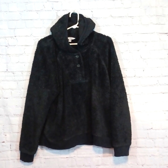 Time & True  Woman's Plush Black Pull Over Hoodie XXL  20 - Picture 1 of 9